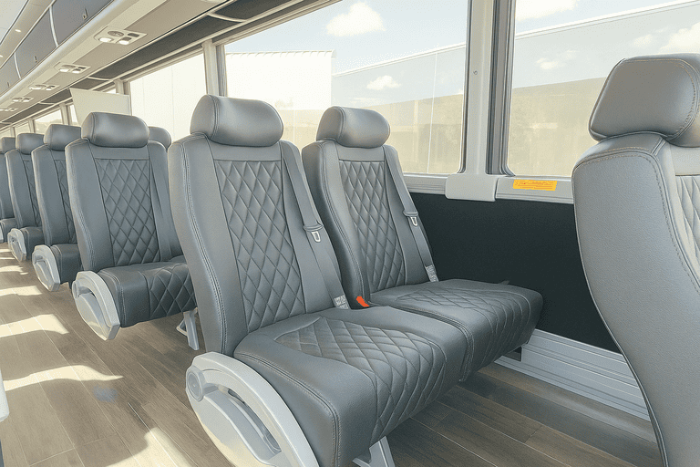 interior of Charter Bus Rental Apex charter bus